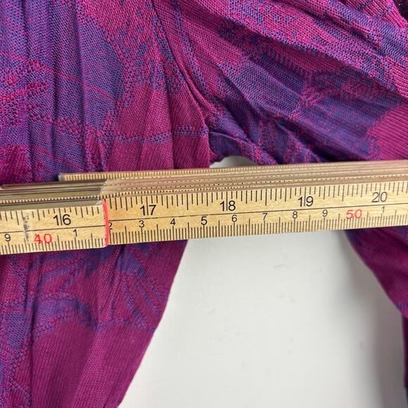 BLOGGER FAVE Jacquard Maxi Dress – ZARA Purple Wrinkle Effect Tie Waist – M - Picture 9 of 11